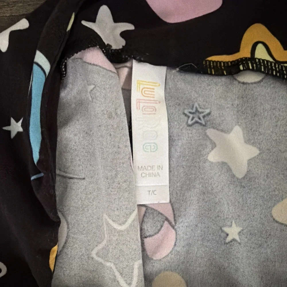 Lot 5 LuLaRoe Tall & Curvy Leggings Floral Geometric Flamingos Stars Hearts EUC - Picture 4 of 12